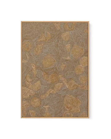 Systems | Burnt Ochre by Leah Cummins | Framed Canvas Art Print from Olive et Oriel where you can shop wallpaper and artworks online