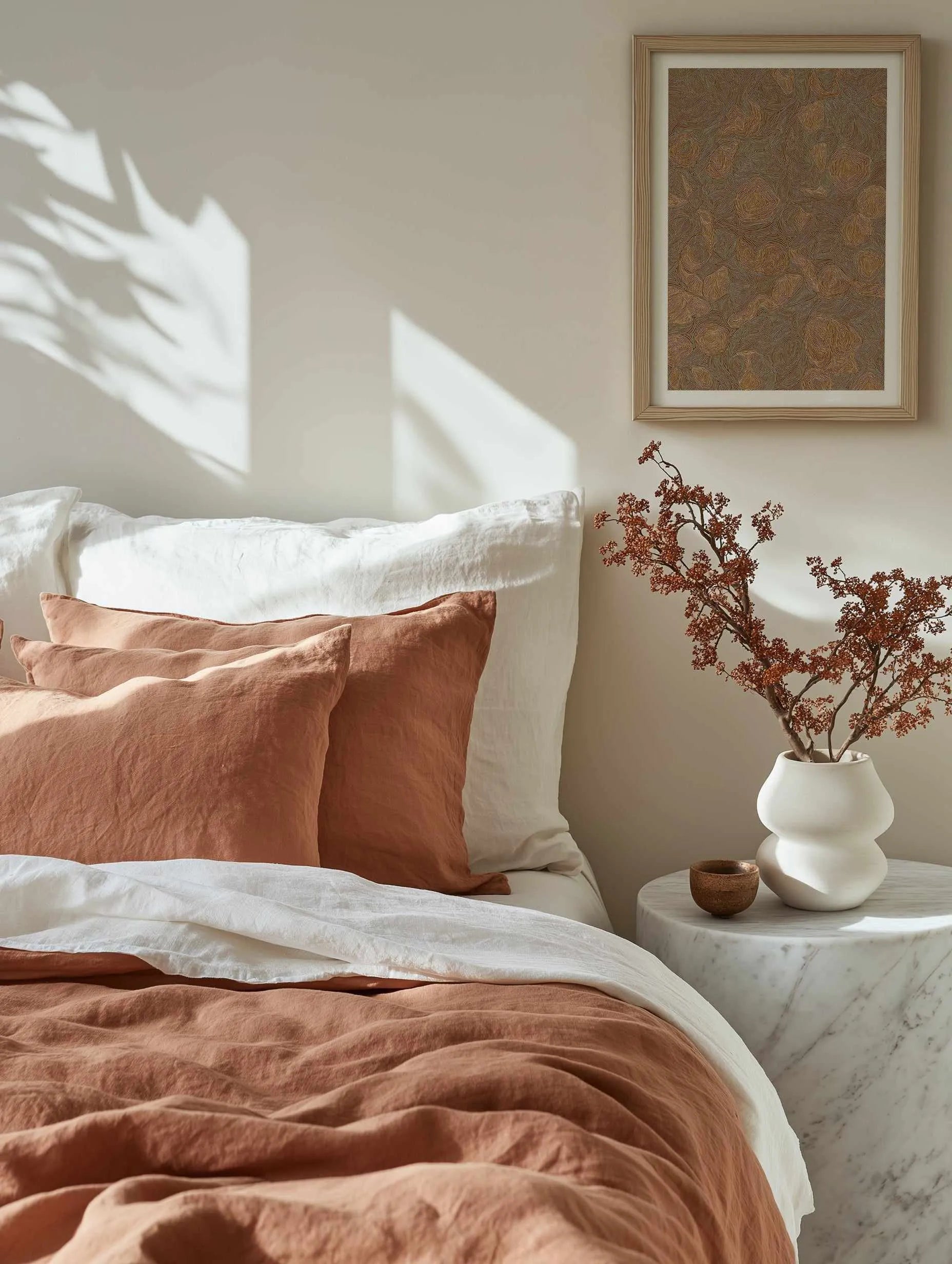 Systems | Burnt Ochre by Leah Cummins Art Print from Olive et Oriel where you can shop wallpaper and artworks online