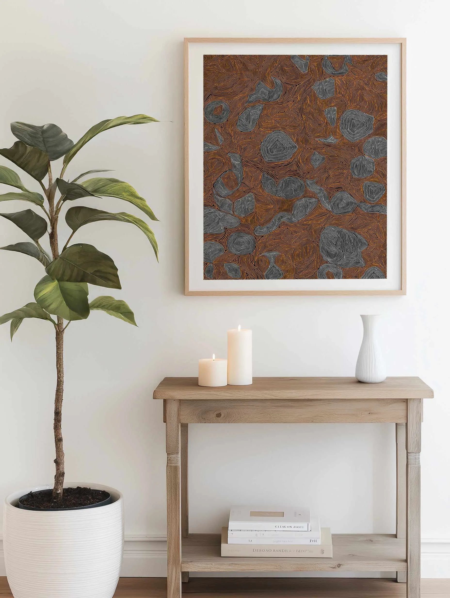 Systems | Burnt Orange by Leah Cummins Art Print from Olive et Oriel where you can shop wallpaper and artworks online