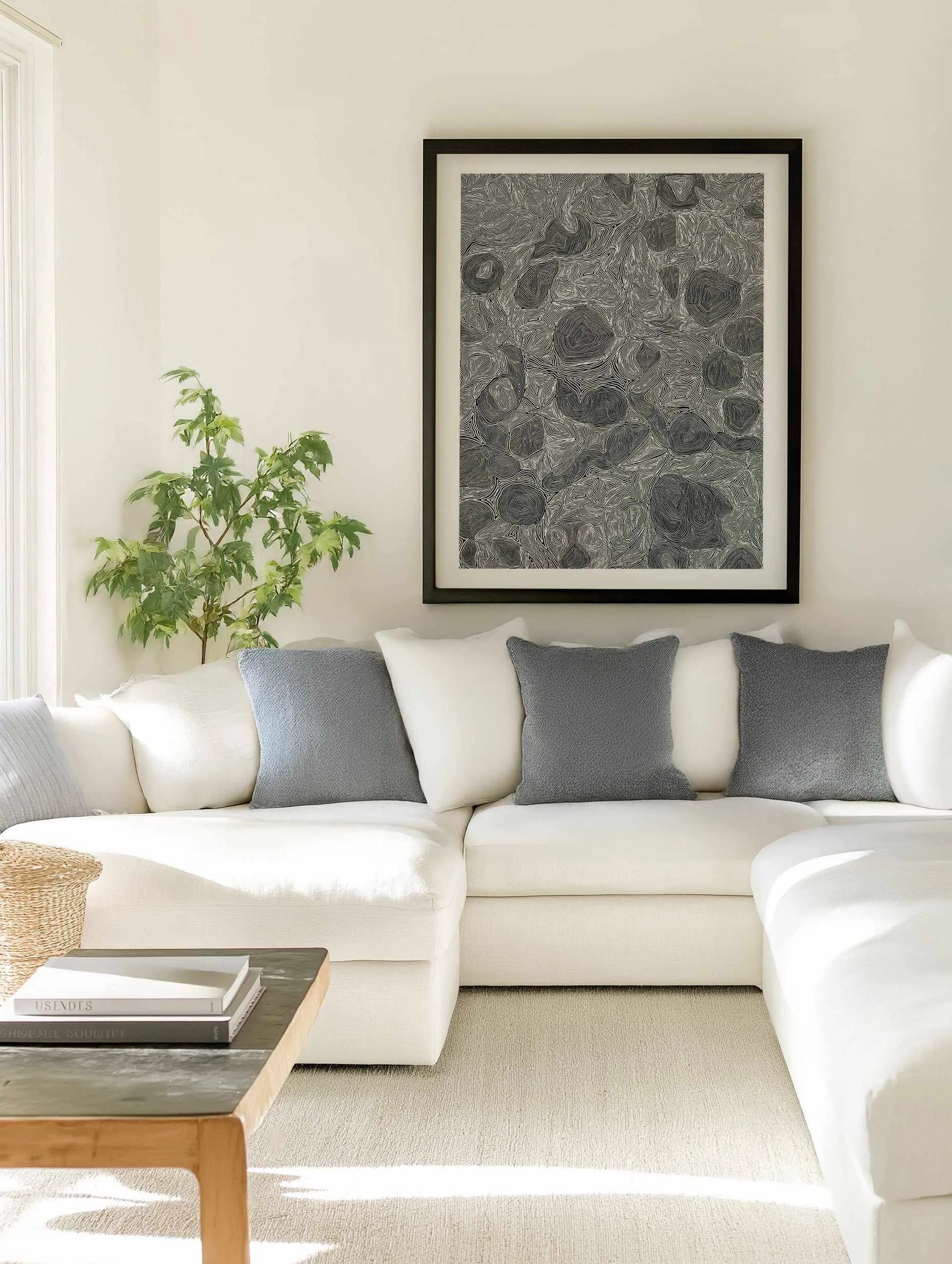 Systems | Monotone by Leah Cummins Art Print from Olive et Oriel where you can shop wallpaper and artworks online