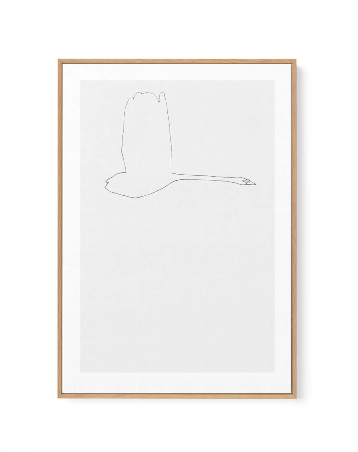 THE SWAN l By Jorgen Hansson | Framed Canvas Art Print