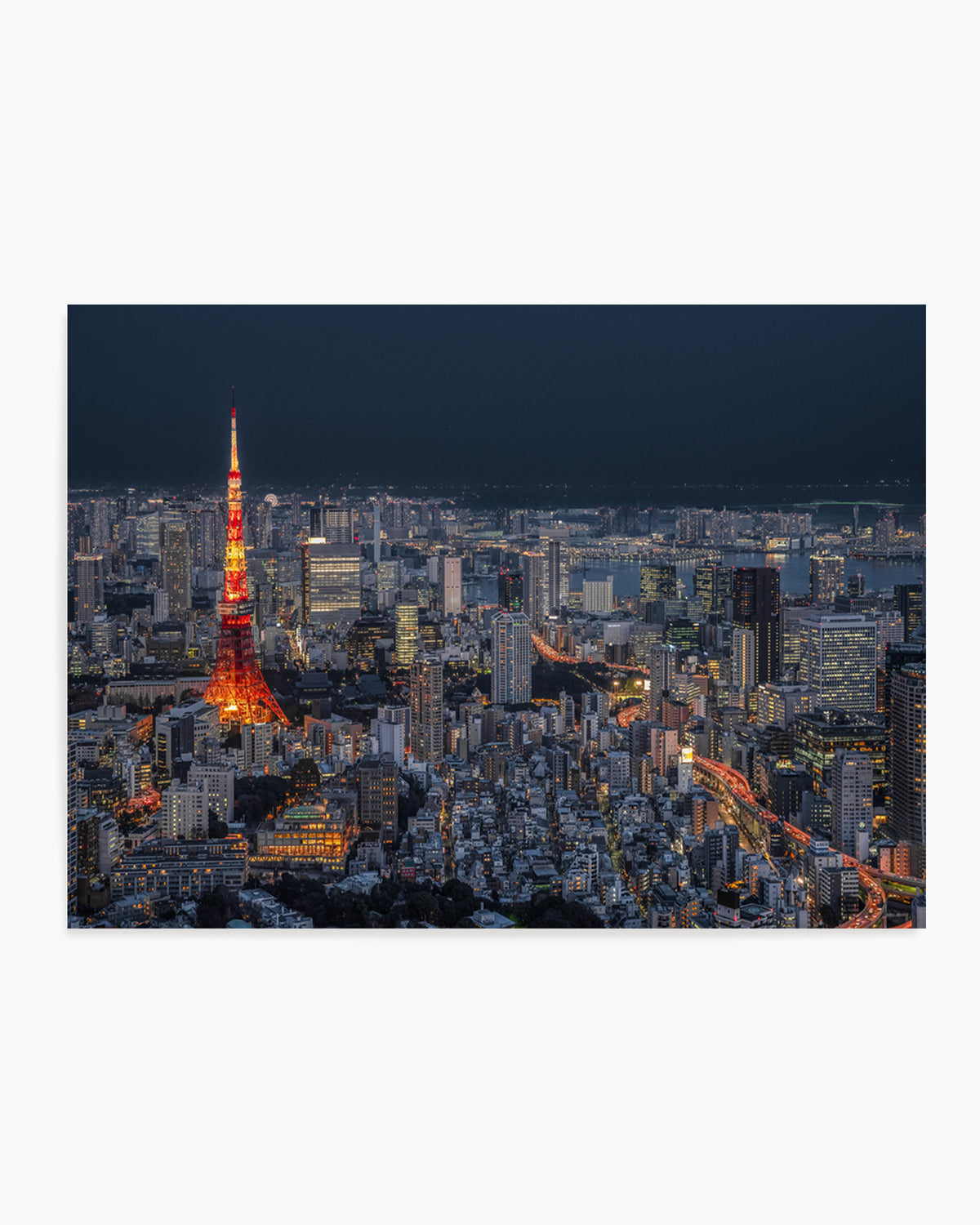 Tokyo City Night View by Rana Jabeen | Art Print