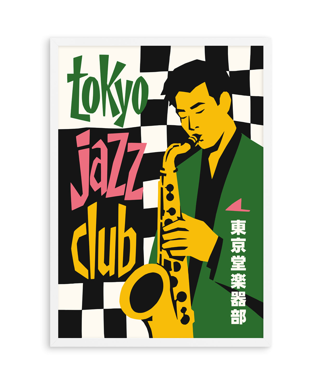 Tokyo Jazz Saxophone Player by Patryk Krygowski | Art Print