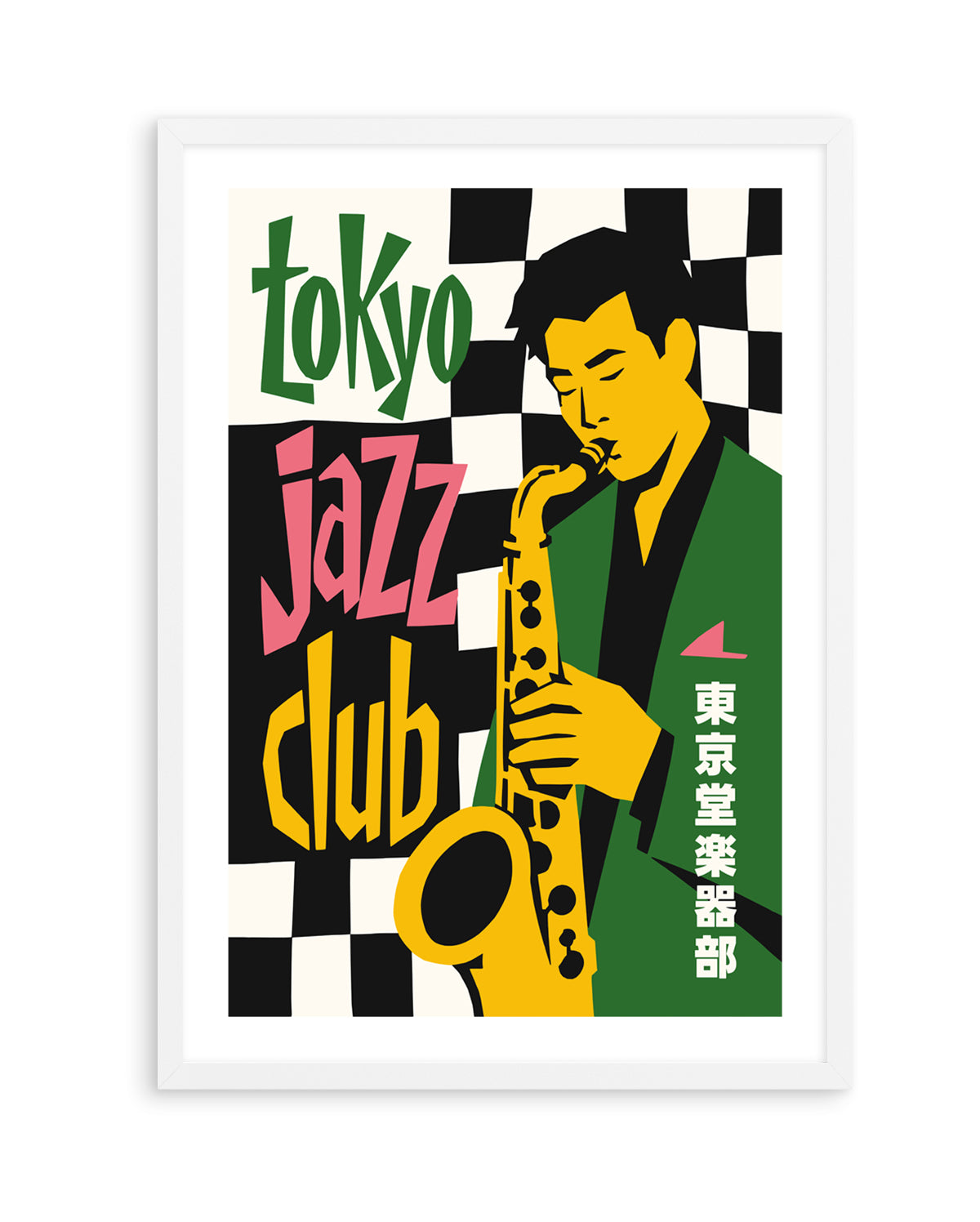 Tokyo Jazz Saxophone Player by Patryk Krygowski | Art Print