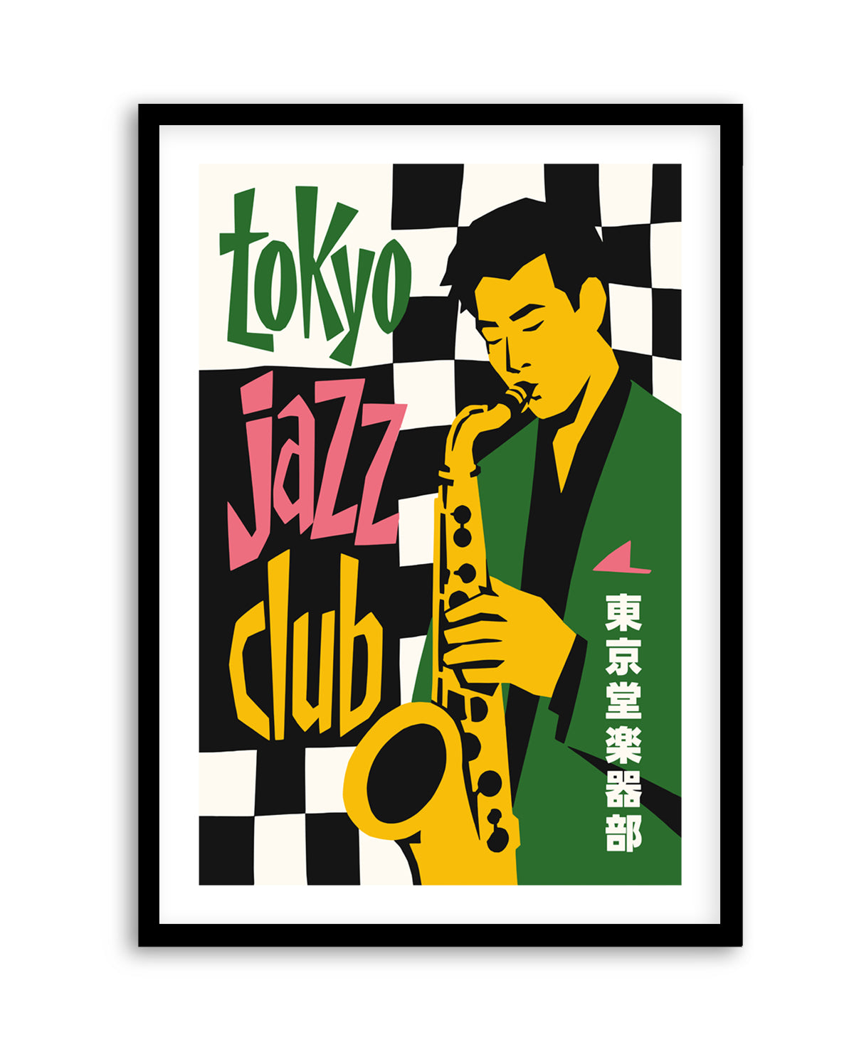 Tokyo Jazz Saxophone Player by Patryk Krygowski | Art Print