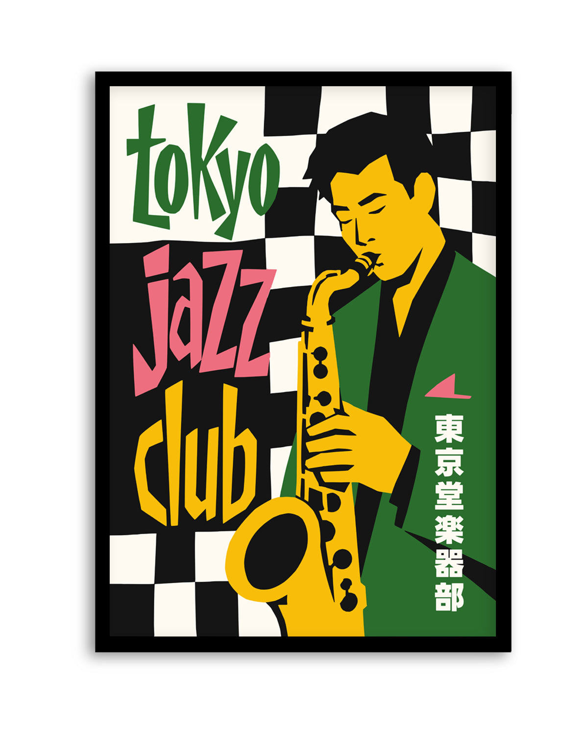 Tokyo Jazz Saxophone Player by Patryk Krygowski | Art Print