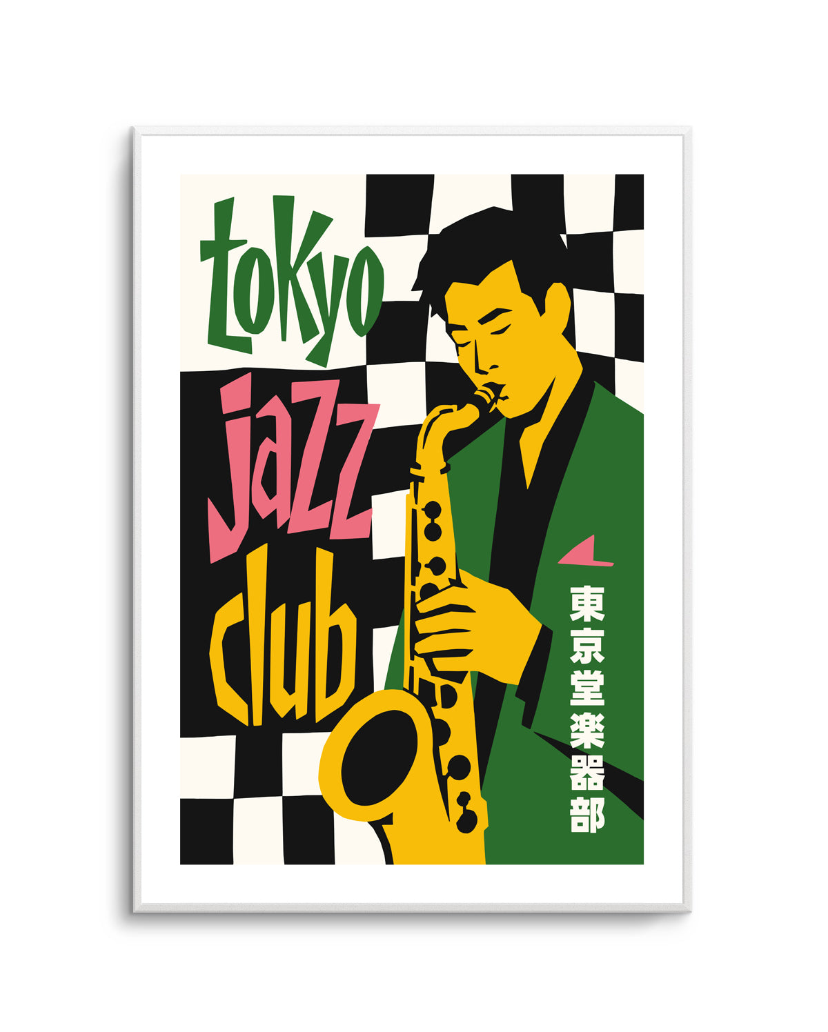 Tokyo Jazz Saxophone Player by Patryk Krygowski | Art Print