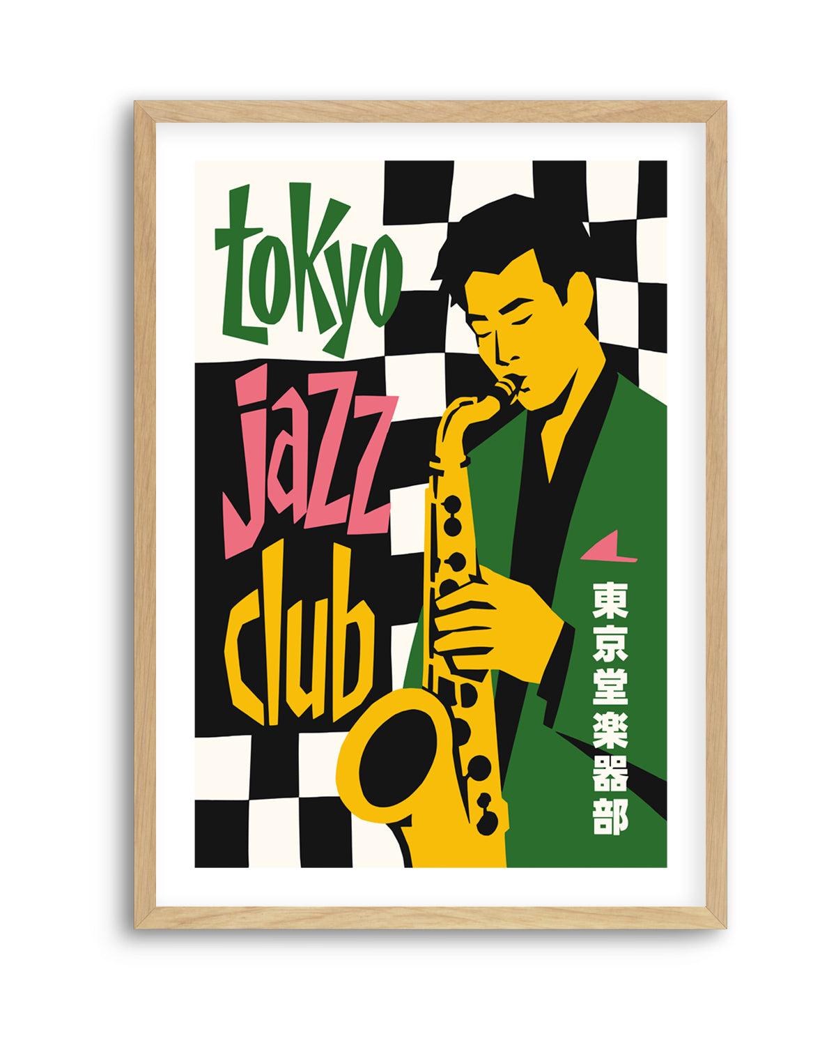 Tokyo Jazz Saxophone Player by Patryk Krygowski | Art Print