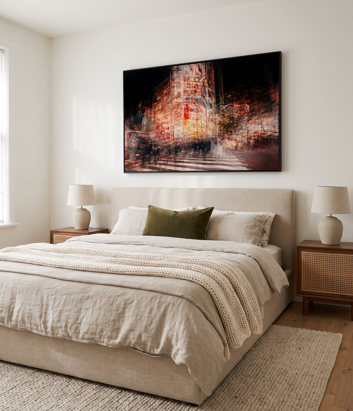 Tokyo Night Motion by Carmine Chiriaco | Framed Canvas Art Print