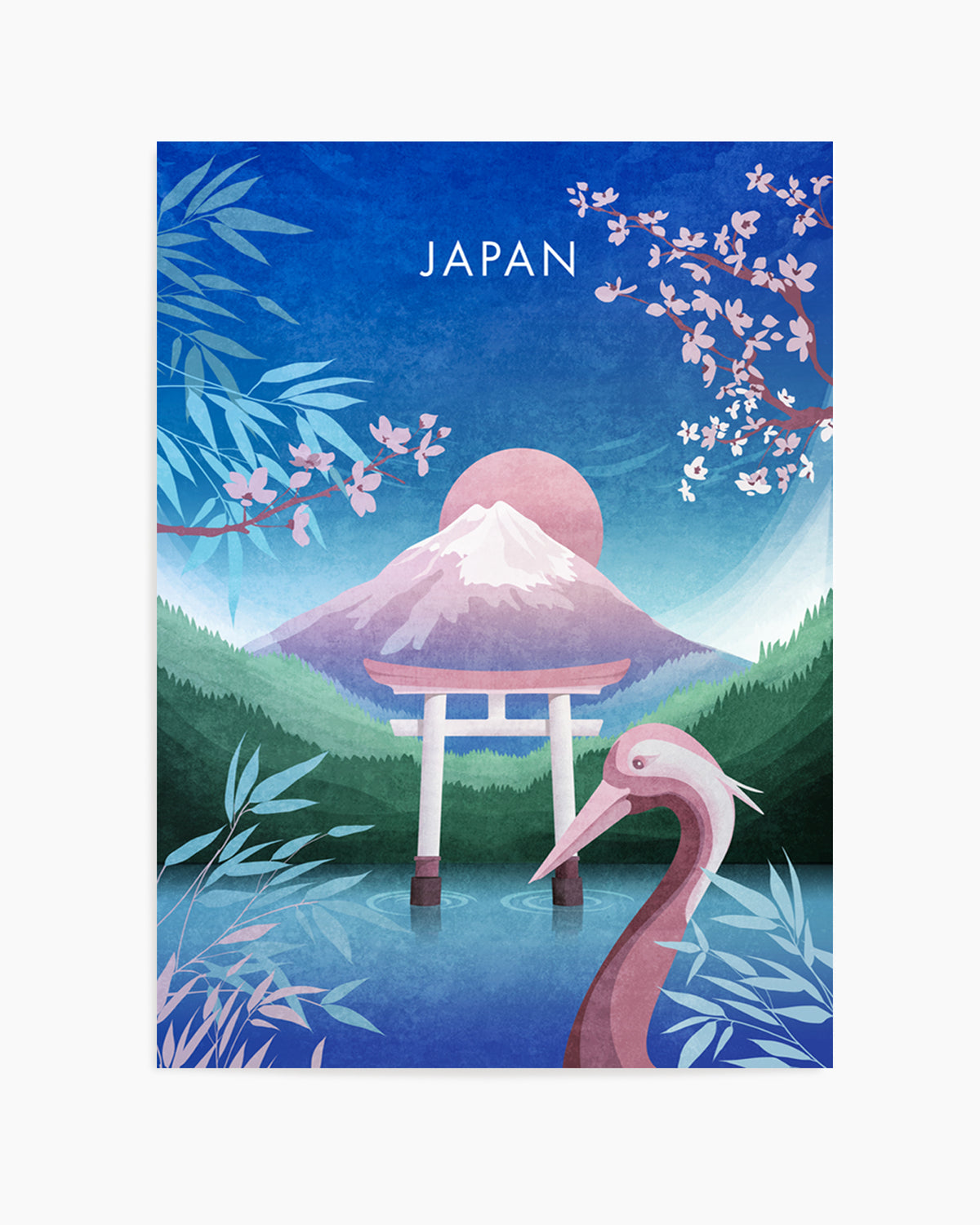 Tranquil Japan Dream by Emel Tunaboylu | Art Print
