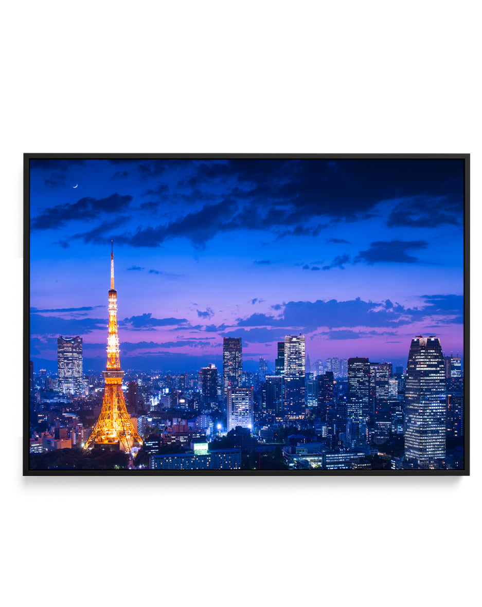 Twilight Tokyo Tower by Takao Kataoka | Framed Canvas Art Print