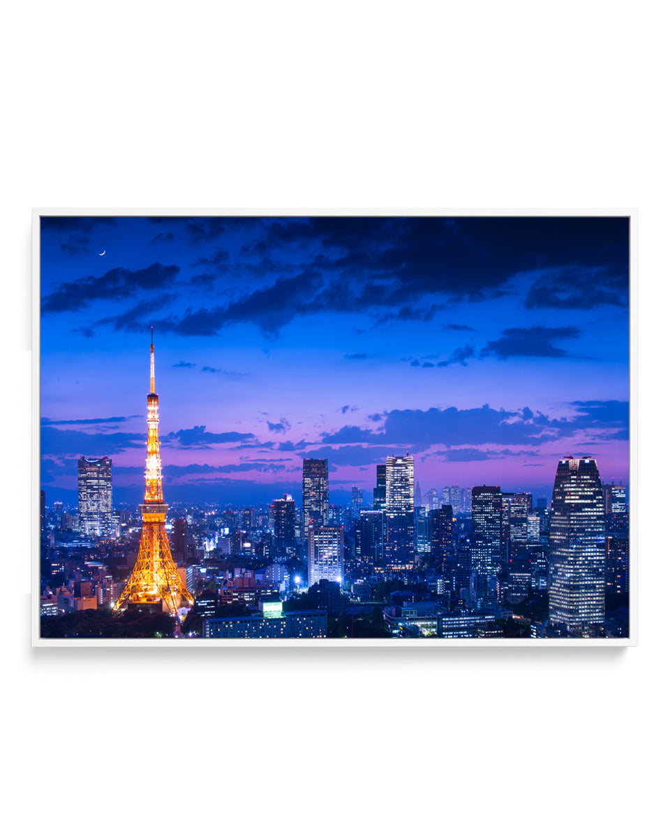 Twilight Tokyo Tower by Takao Kataoka | Framed Canvas Art Print