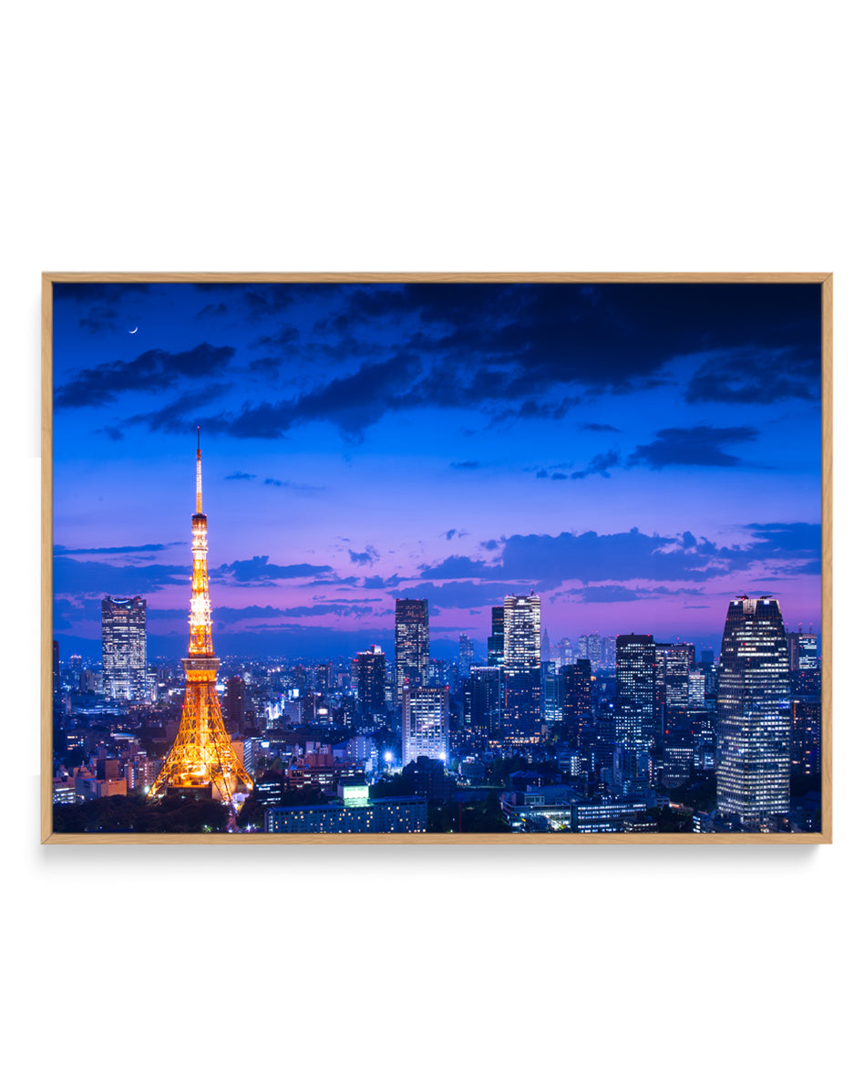 Twilight Tokyo Tower by Takao Kataoka | Framed Canvas Art Print