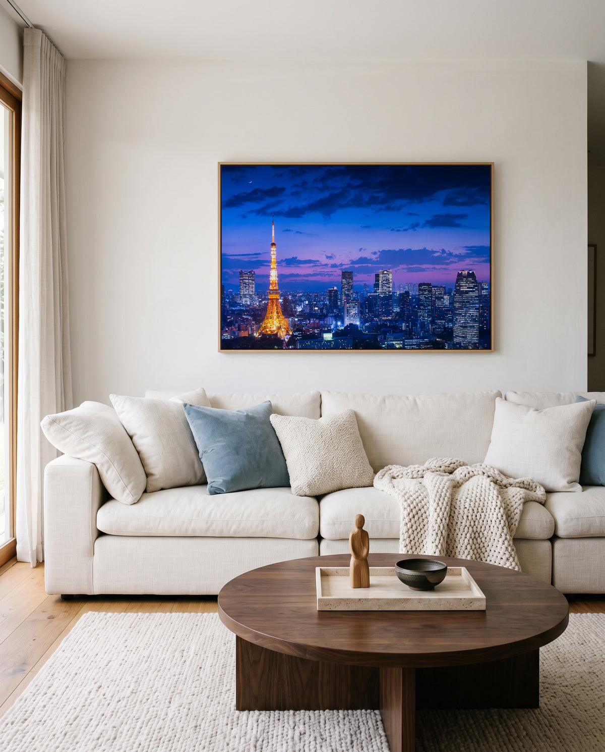 Twilight Tokyo Tower by Takao Kataoka | Framed Canvas Art Print
