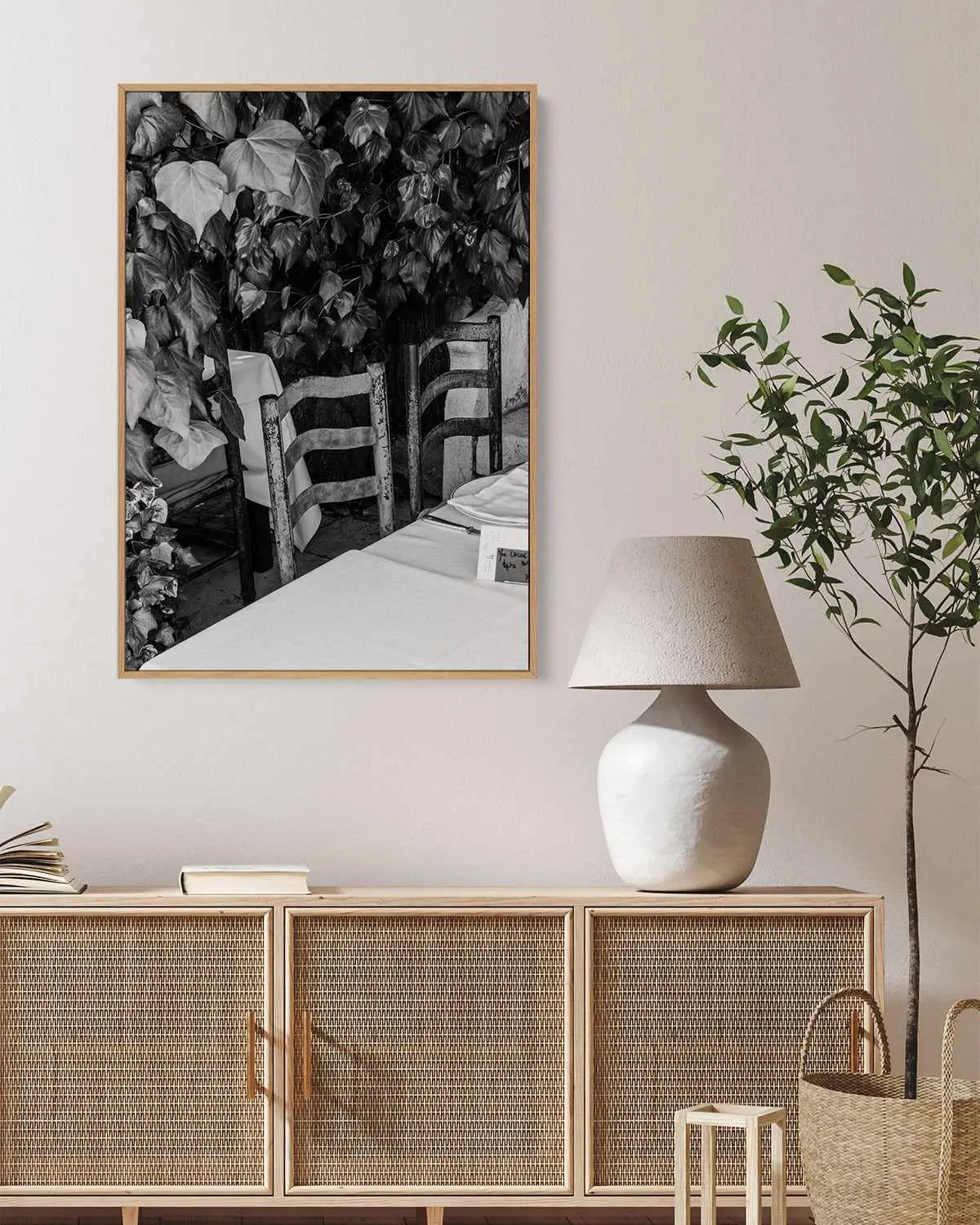 Table for Two by Jovani Demetrie | Framed Canvas Art Print from Olive et Oriel where you can shop wallpaper and artworks online