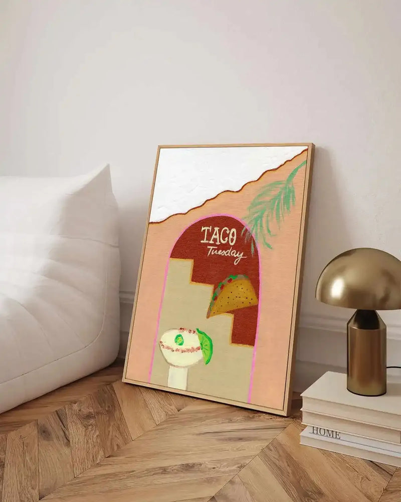 Taco Tuesday by Britney Turner | Framed Canvas Art Print from Olive et Oriel where you can shop wallpaper and artworks online