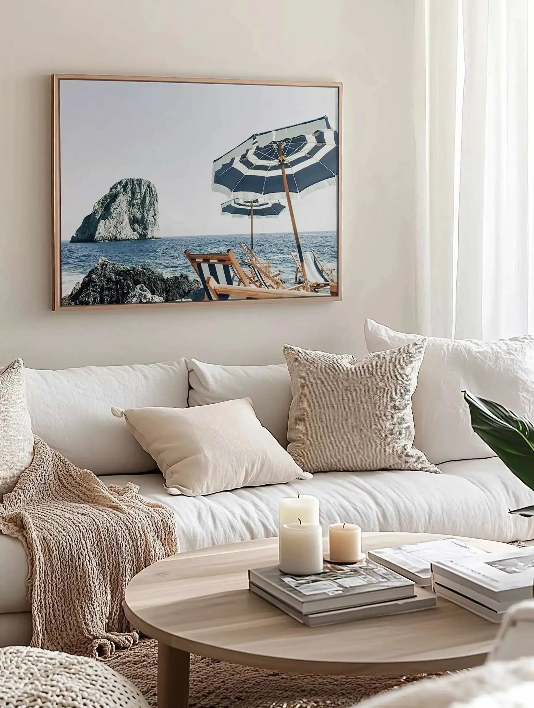 Take A Seat | Capri | Framed Canvas Art Print from Olive et Oriel where you can shop wallpaper and artworks online