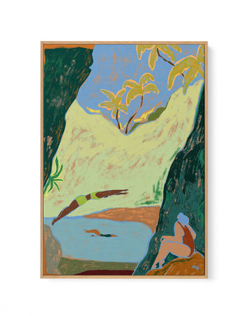 Take The Leap by Arty Guava | Framed Canvas Wall Art