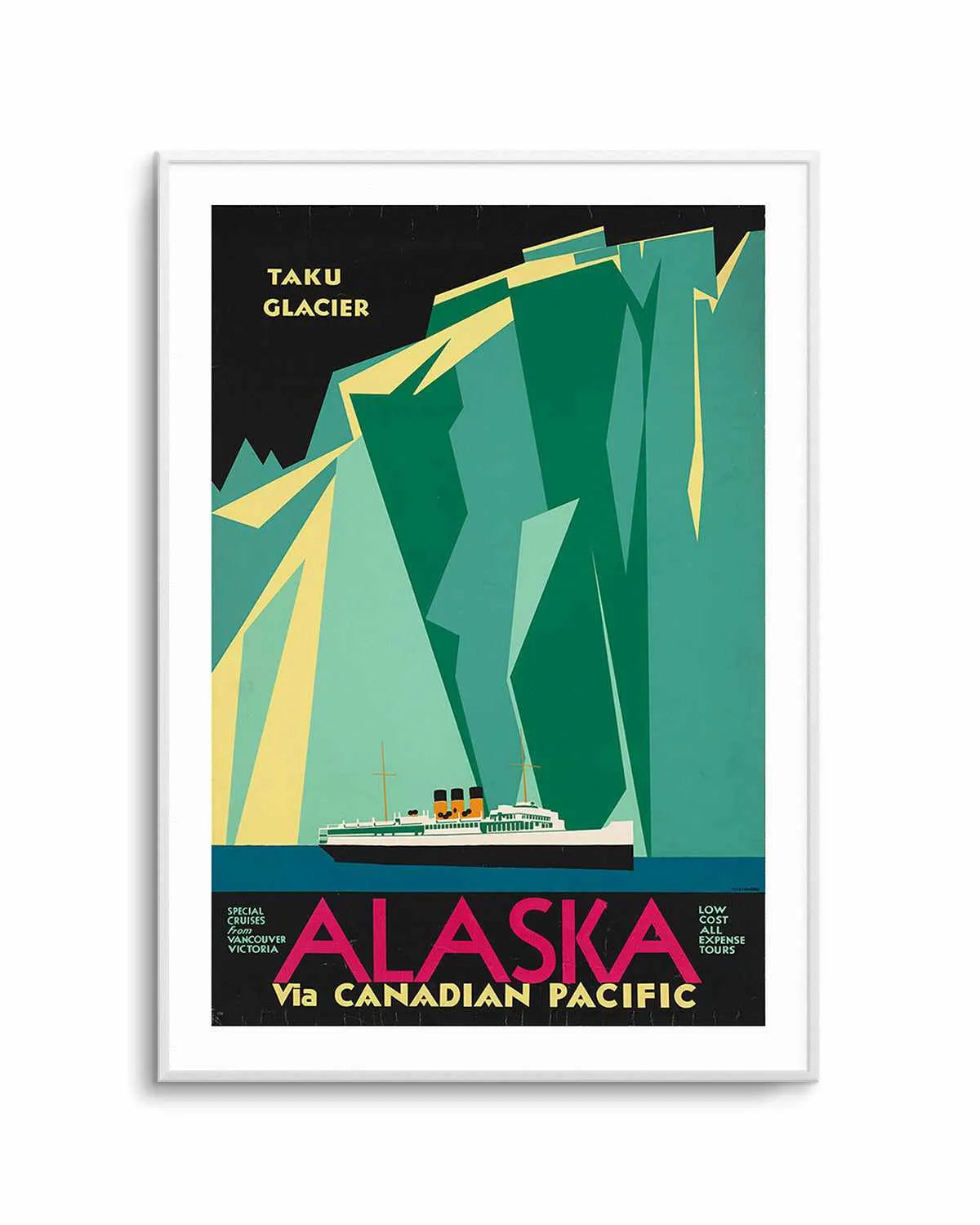 Taku Glacier Vintage Poster Art Print from Olive et Oriel where you can shop wallpaper and artworks online