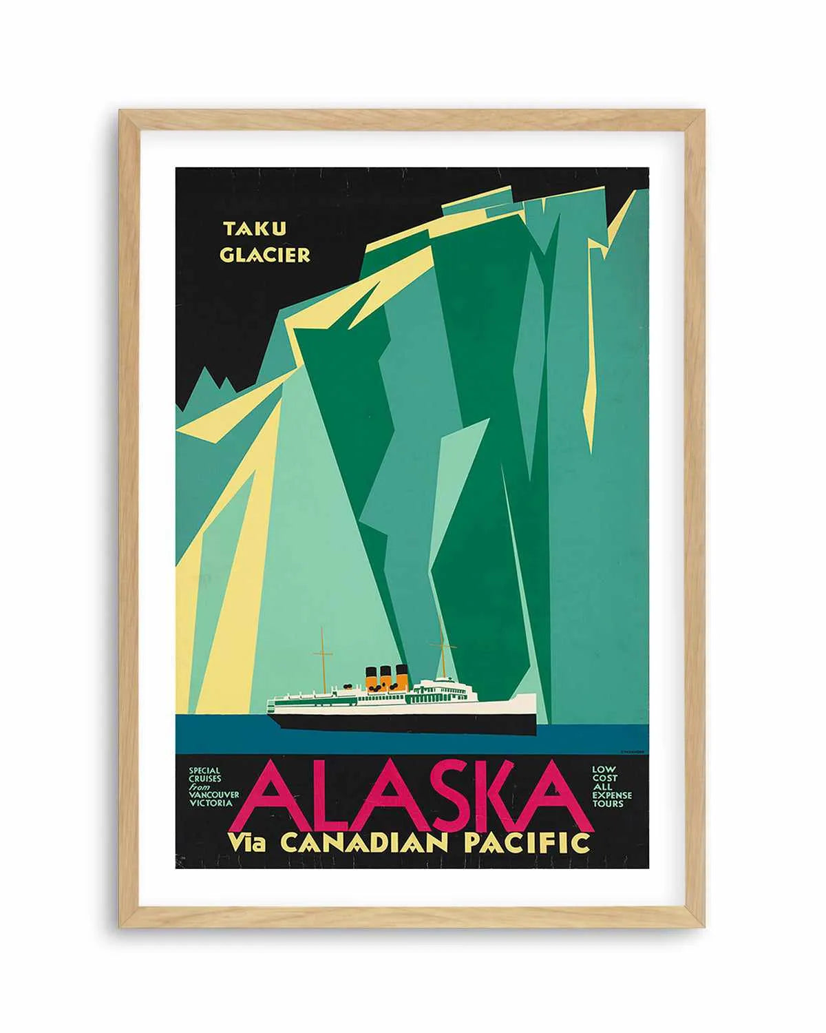 Taku Glacier Vintage Poster Art Print from Olive et Oriel where you can shop wallpaper and artworks online