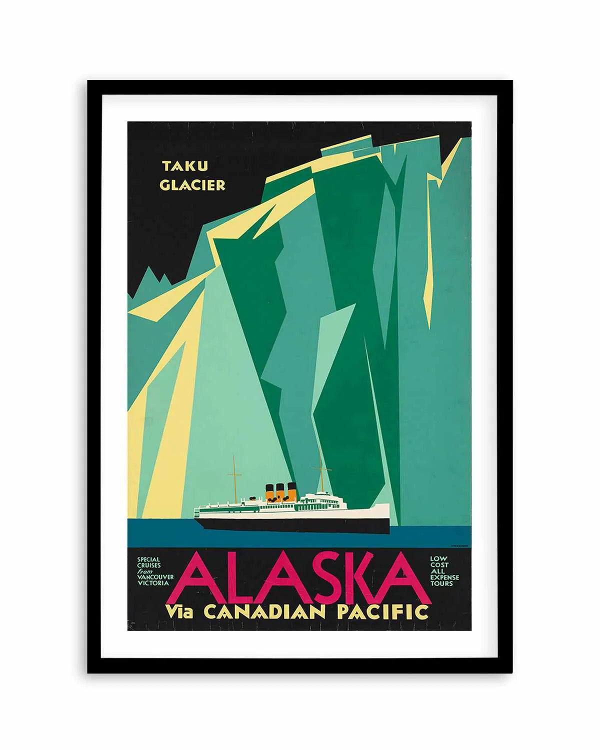 Taku Glacier Vintage Poster Art Print from Olive et Oriel where you can shop wallpaper and artworks online