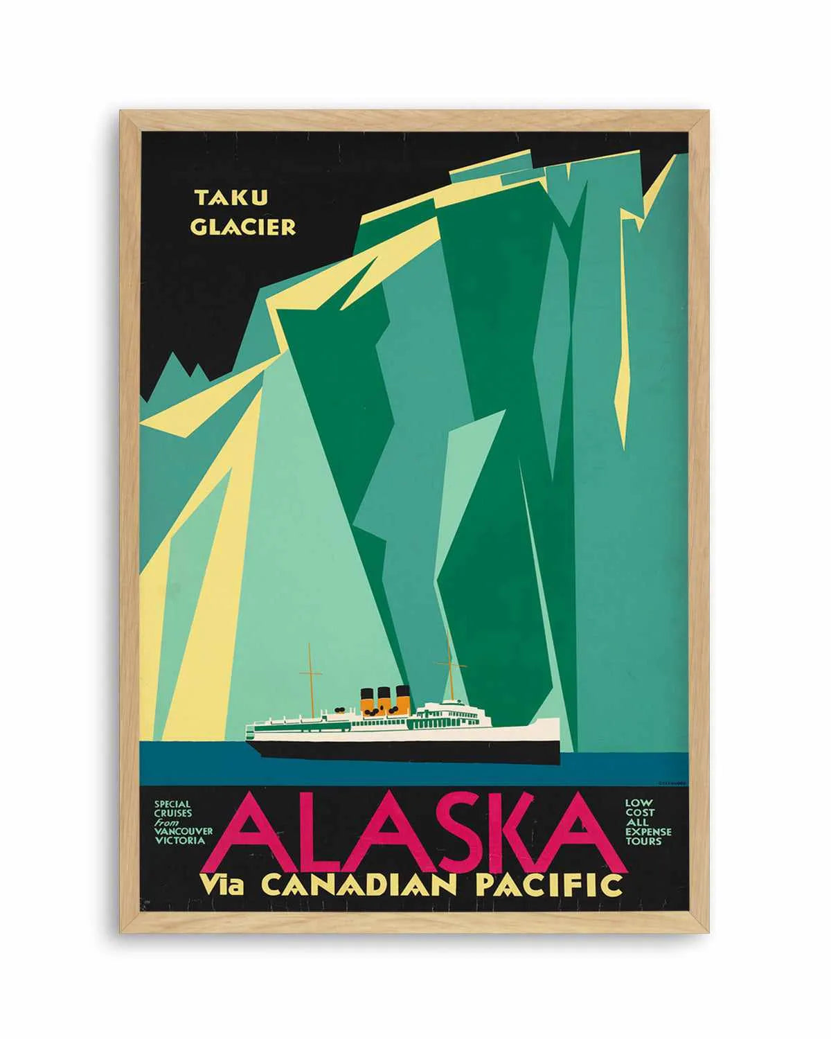 Taku Glacier Vintage Poster Art Print from Olive et Oriel where you can shop wallpaper and artworks online