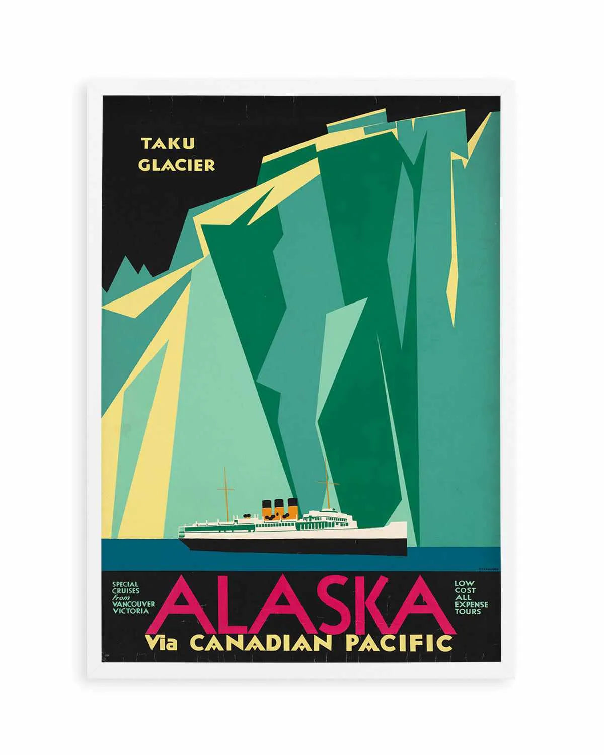 Taku Glacier Vintage Poster Art Print from Olive et Oriel where you can shop wallpaper and artworks online