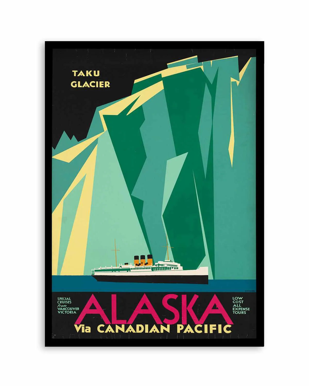 Taku Glacier Vintage Poster Art Print from Olive et Oriel where you can shop wallpaper and artworks online