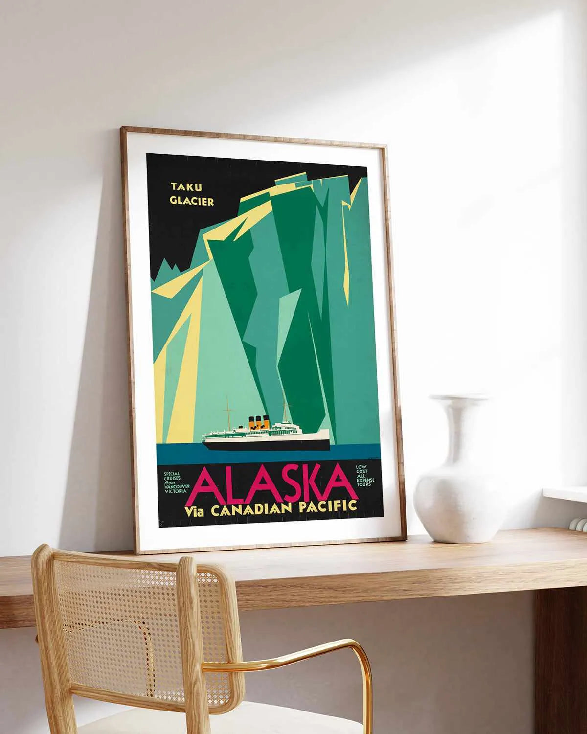 Taku Glacier Vintage Poster Art Print from Olive et Oriel where you can shop wallpaper and artworks online