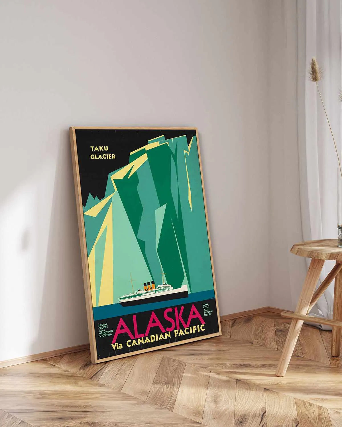 Taku Glacier Vintage Poster | Framed Canvas Art Print from Olive et Oriel where you can shop wallpaper and artworks online