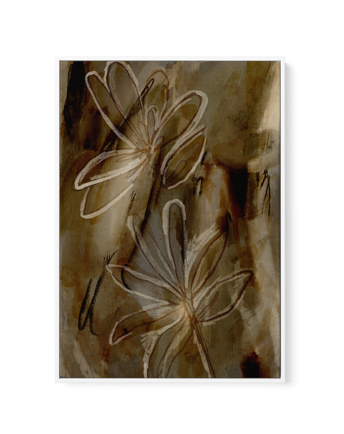 Tales Untold by Shatha Al Dafai | Framed Canvas Art Print