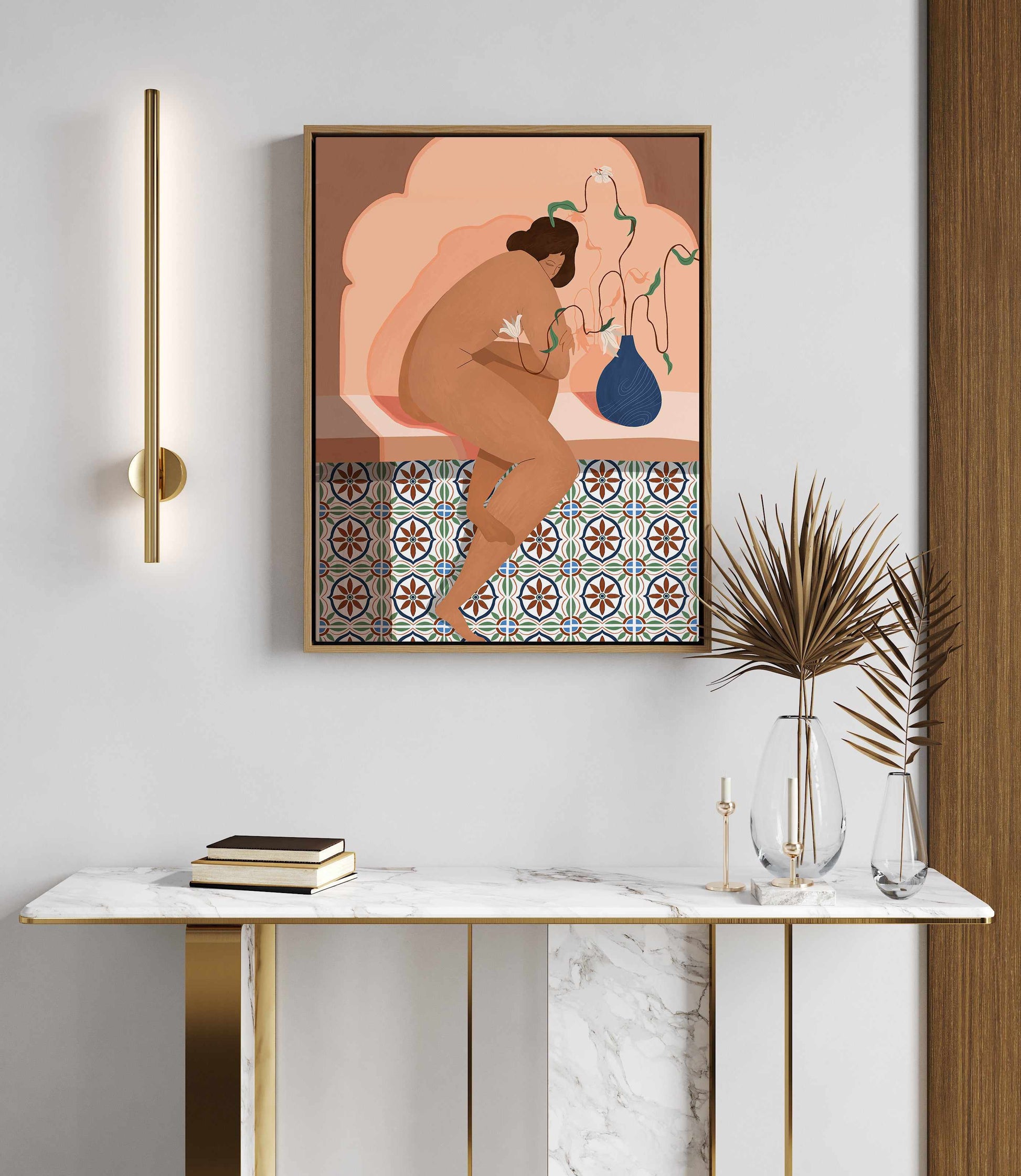 Talking Plant by Arty Guava | Framed Canvas Art Print from Olive et Oriel where you can shop wallpaper and artworks online