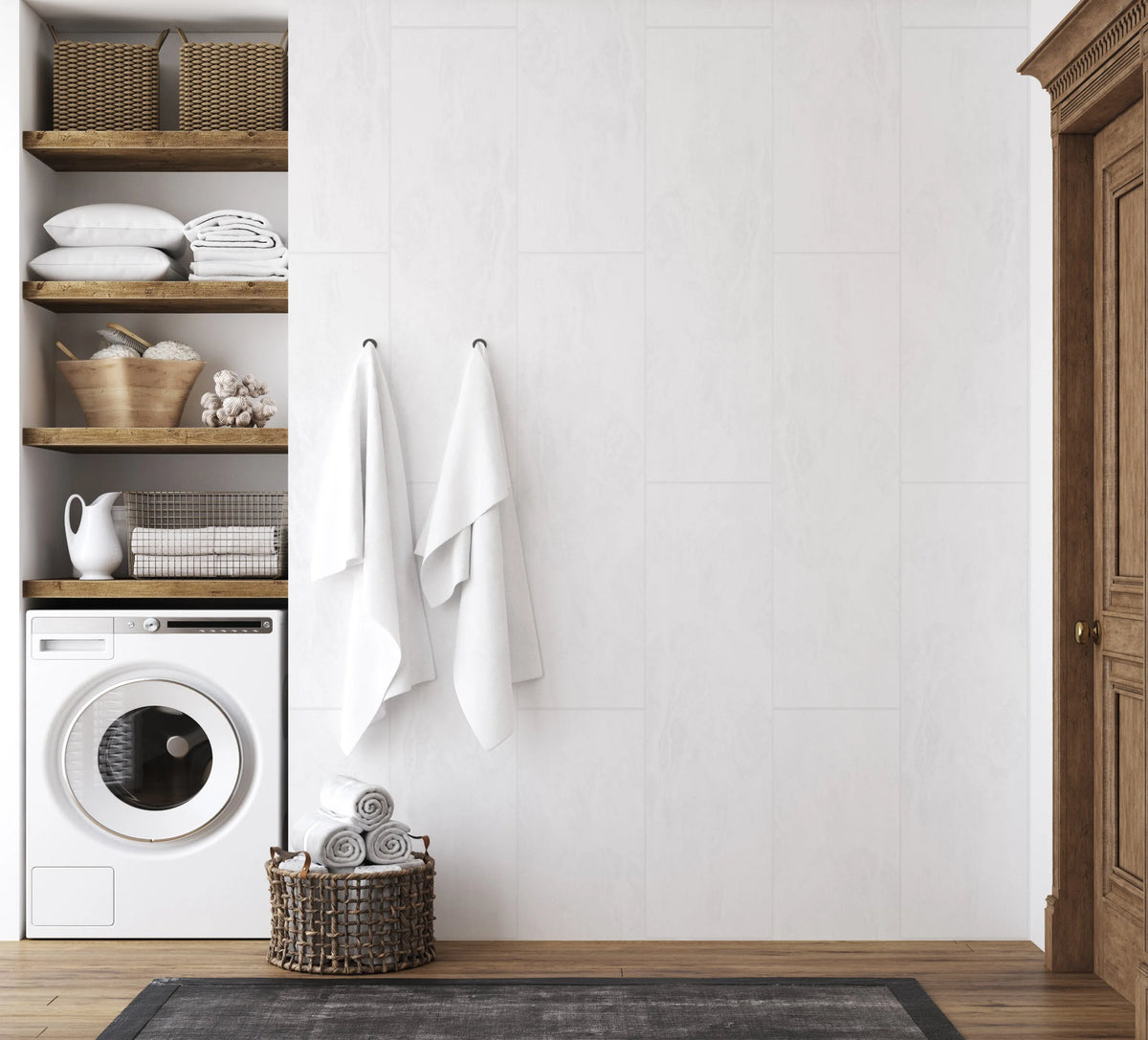 Tall Marble Tiles Wallpaper from Olive et Oriel where you can shop wallpaper and artworks online