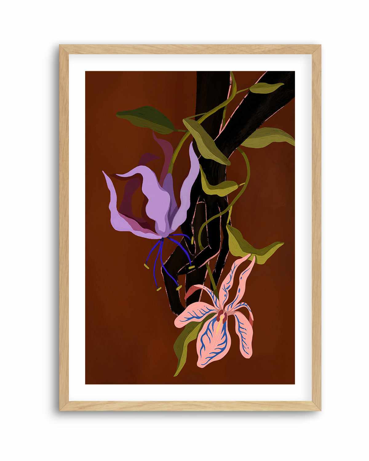 Tangled Brown by Arty Guava | Art Print