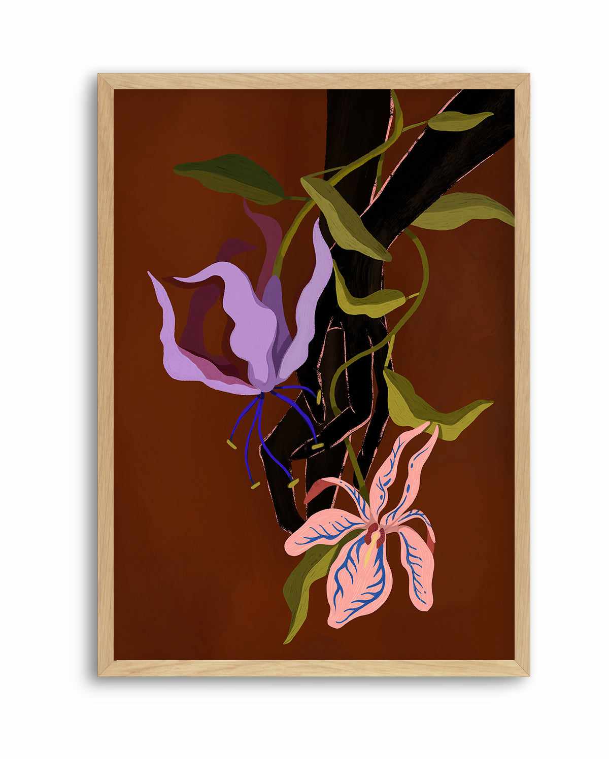 Tangled Brown by Arty Guava | Art Print