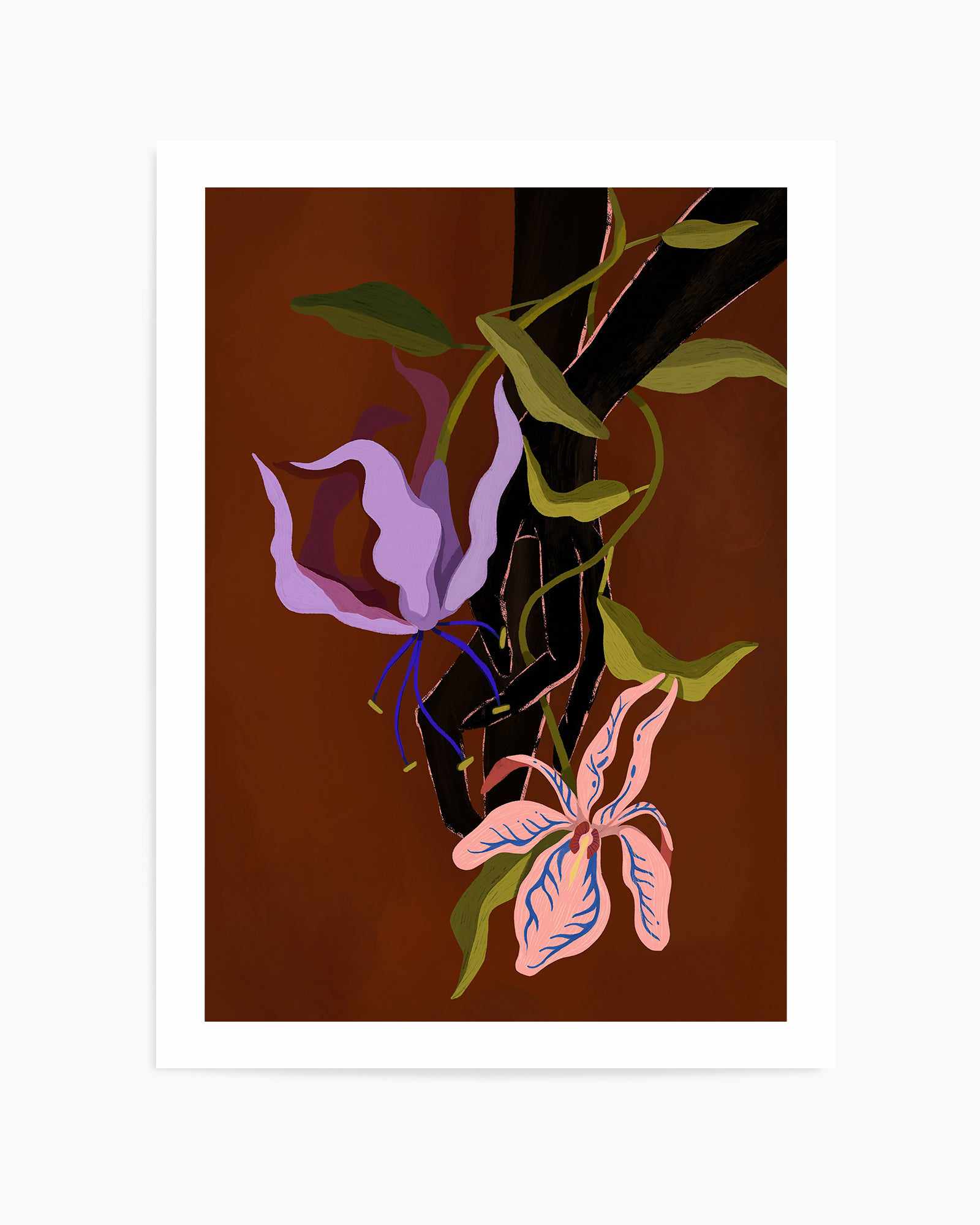 Tangled Brown by Arty Guava | Art Print