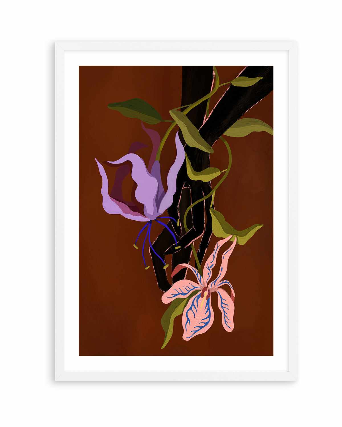 Tangled Brown by Arty Guava | Art Print