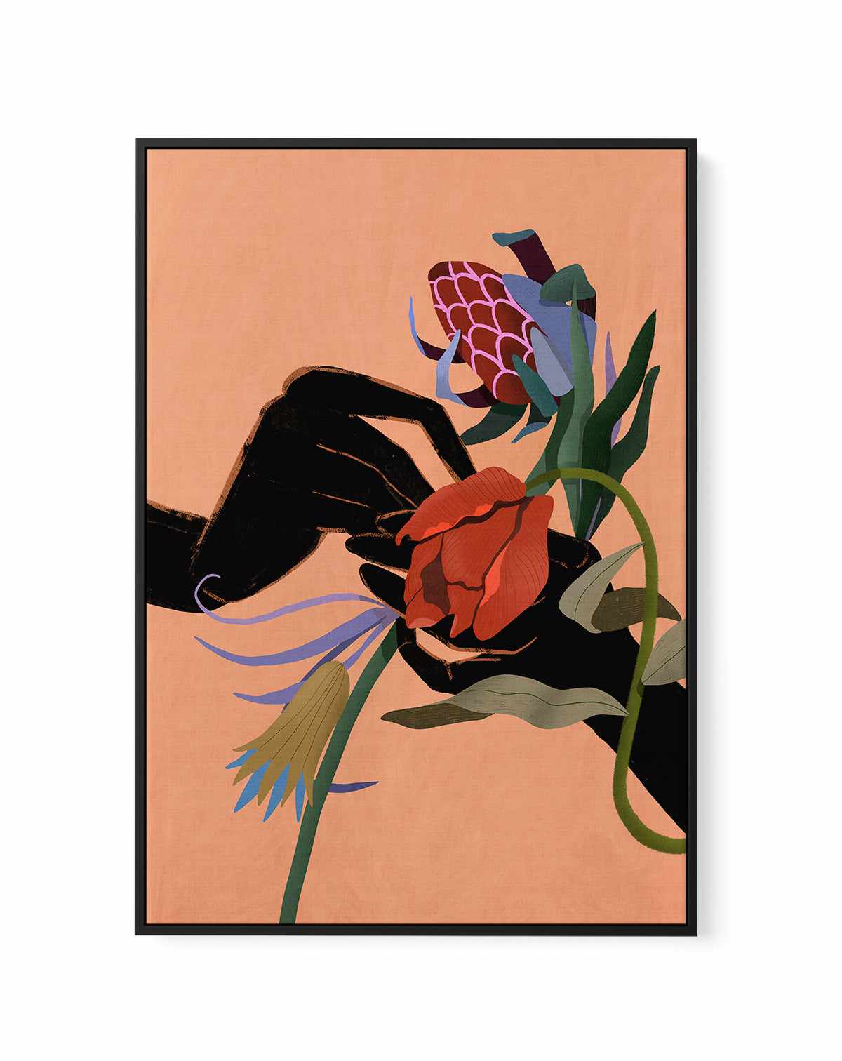 Tangled Peace by Arty Guava | Framed Canvas Art Print from Olive et Oriel where you can shop wallpaper and artworks online