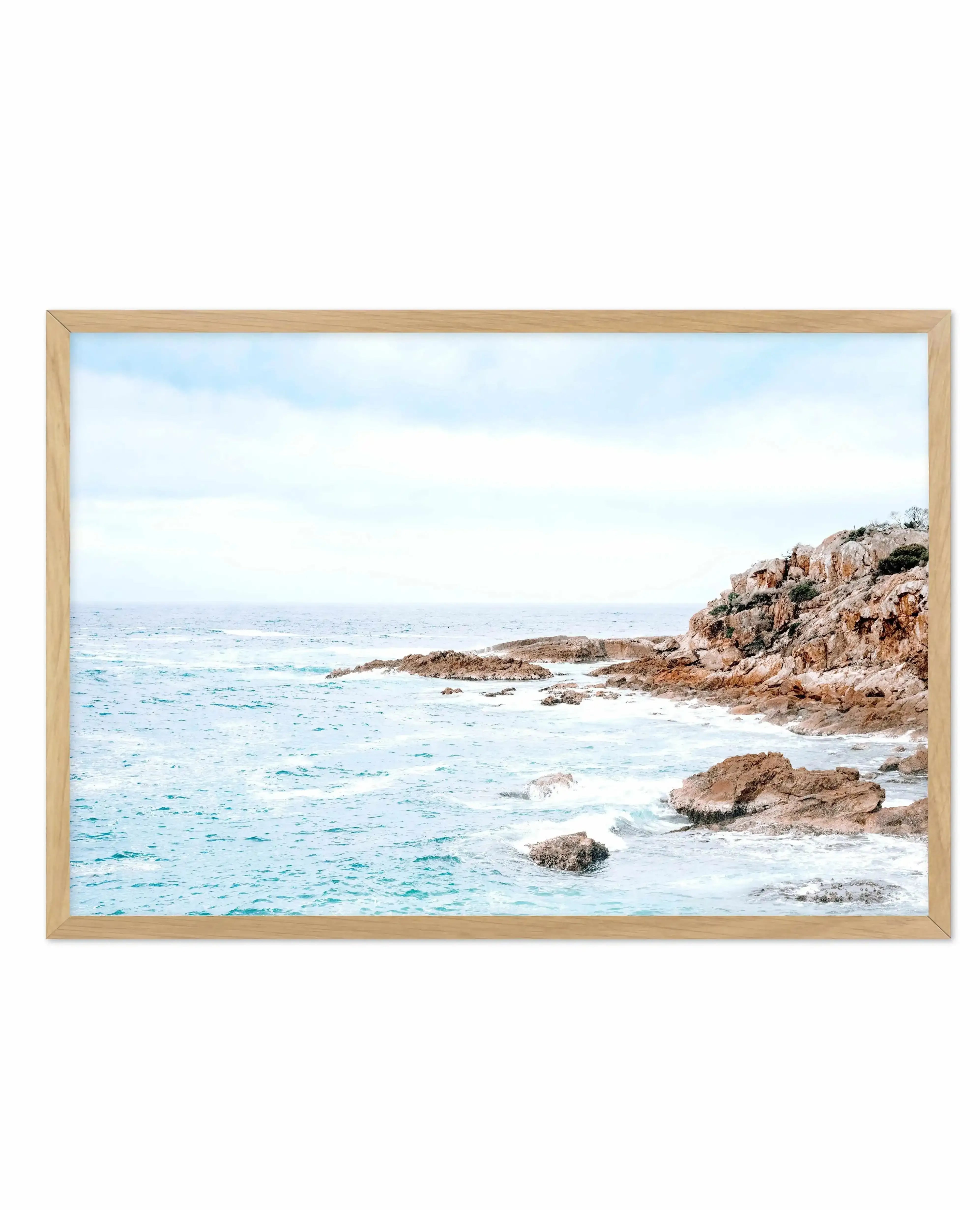 Tathra Headlands Art Print-PRINT-Olive et Oriel-Olive et Oriel-A5 | 5.8" x 8.3" | 14.8 x 21cm-Oak-With White Border-Buy-Australian-Art-Prints-Online-with-Olive-et-Oriel-Your-Artwork-Specialists-Austrailia-Decorate-With-Coastal-Photo-Wall-Art-Prints-From-Our-Beach-House-Artwork-Collection-Fine-Poster-and-Framed-Artwork