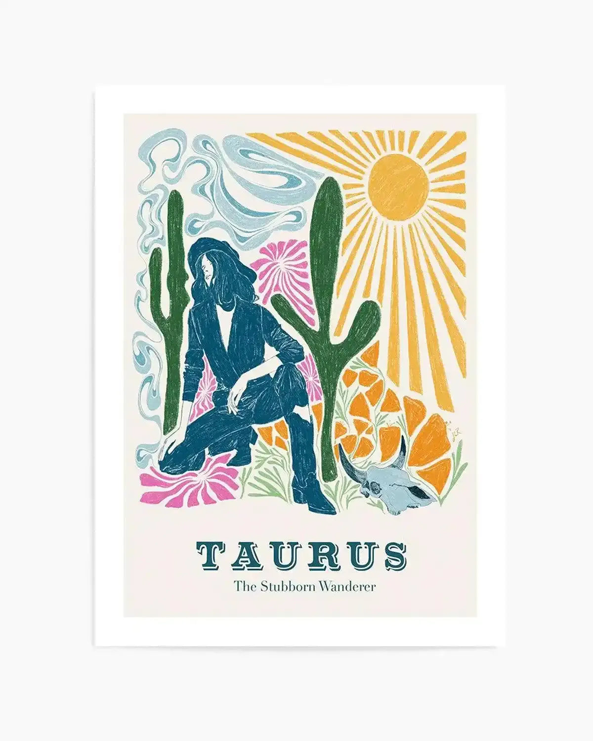 Taurus By Jenny Liz Rome Art Print from Olive et Oriel where you can shop wallpaper and artworks online