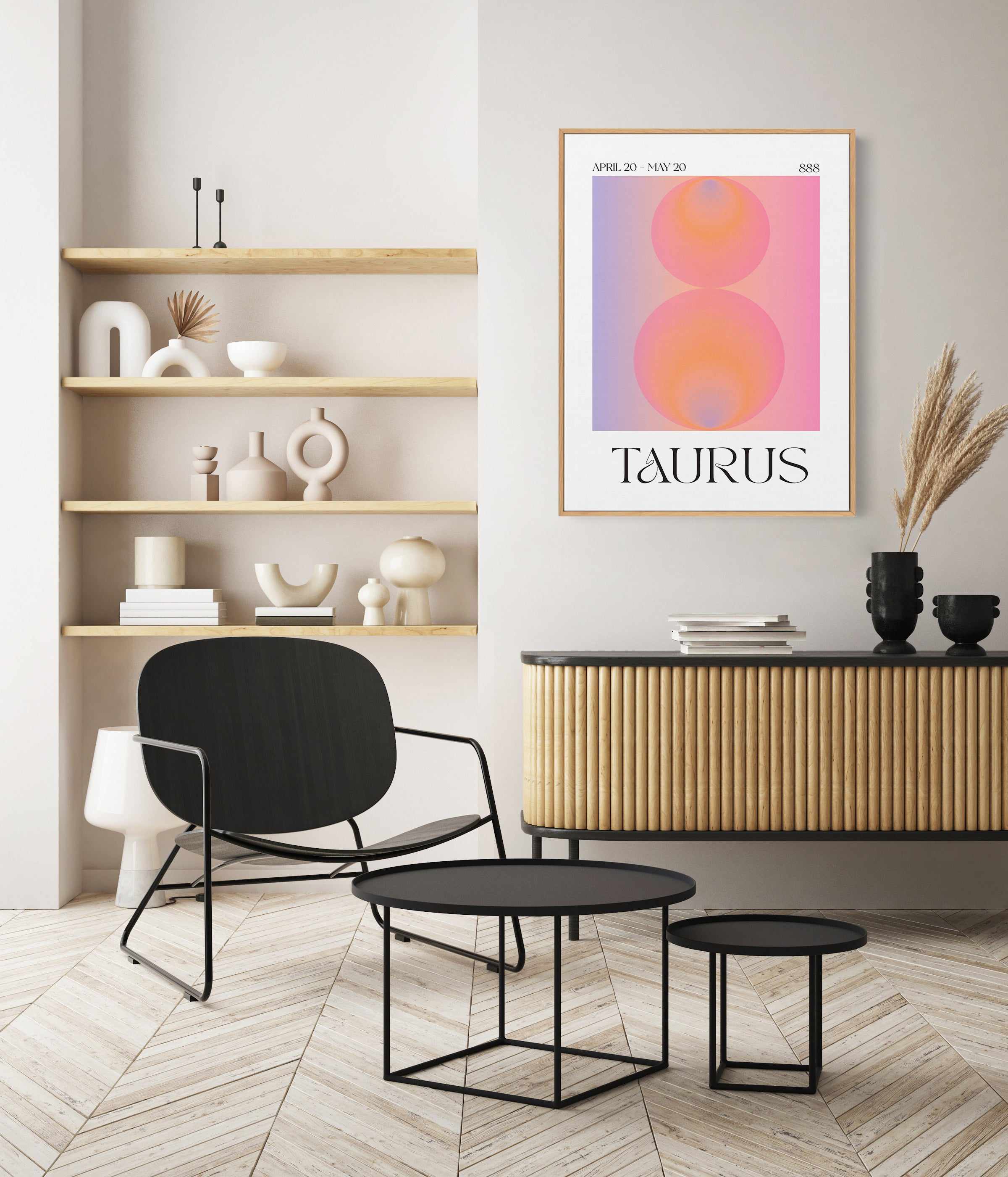 Taurus by Valeria Castillo | Framed Canvas Art Print