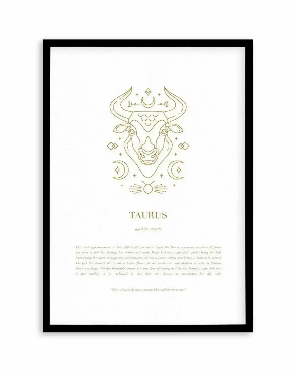 Taurus | Celestial Zodiac Art Print from Olive et Oriel where you can shop wallpaper and artworks online