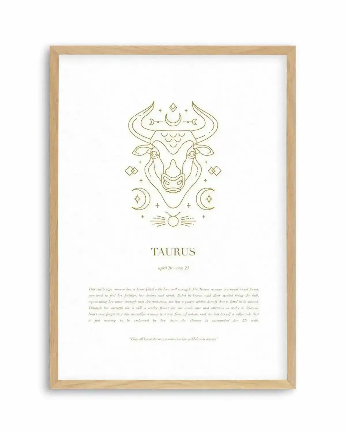 Taurus | Celestial Zodiac Art Print from Olive et Oriel where you can shop wallpaper and artworks online