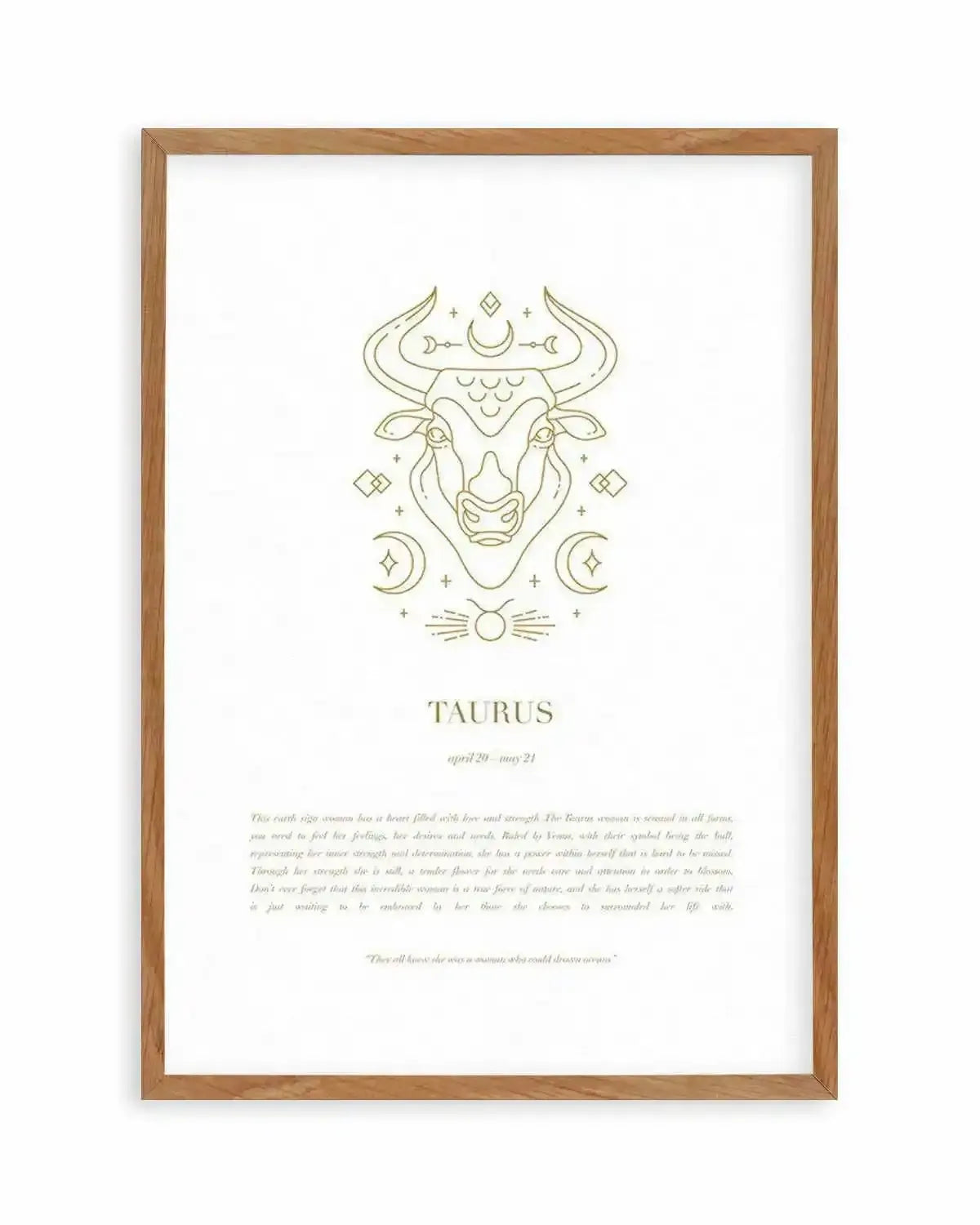 Taurus | Celestial Zodiac Art Print from Olive et Oriel where you can shop wallpaper and artworks online