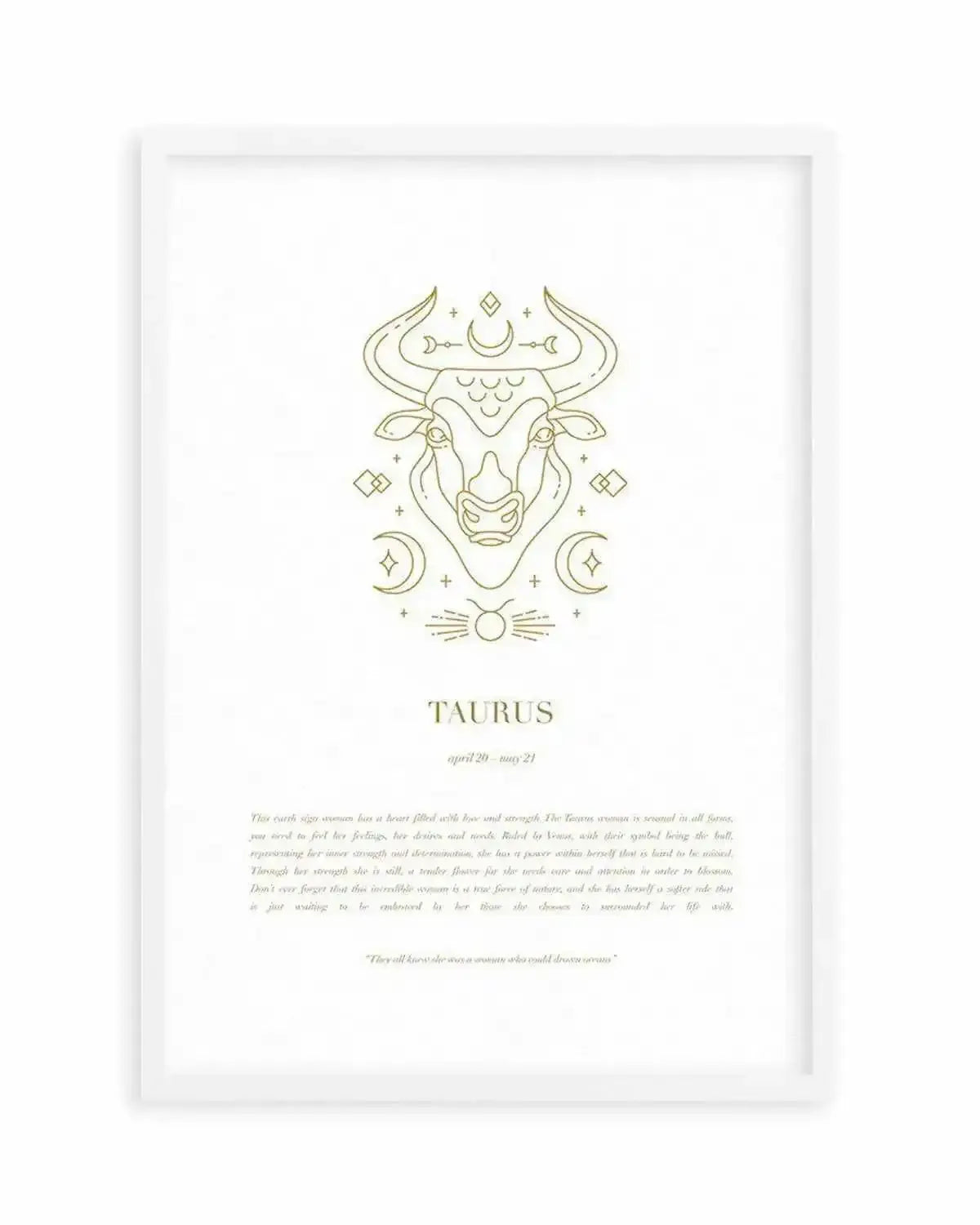 Taurus | Celestial Zodiac Art Print from Olive et Oriel where you can shop wallpaper and artworks online