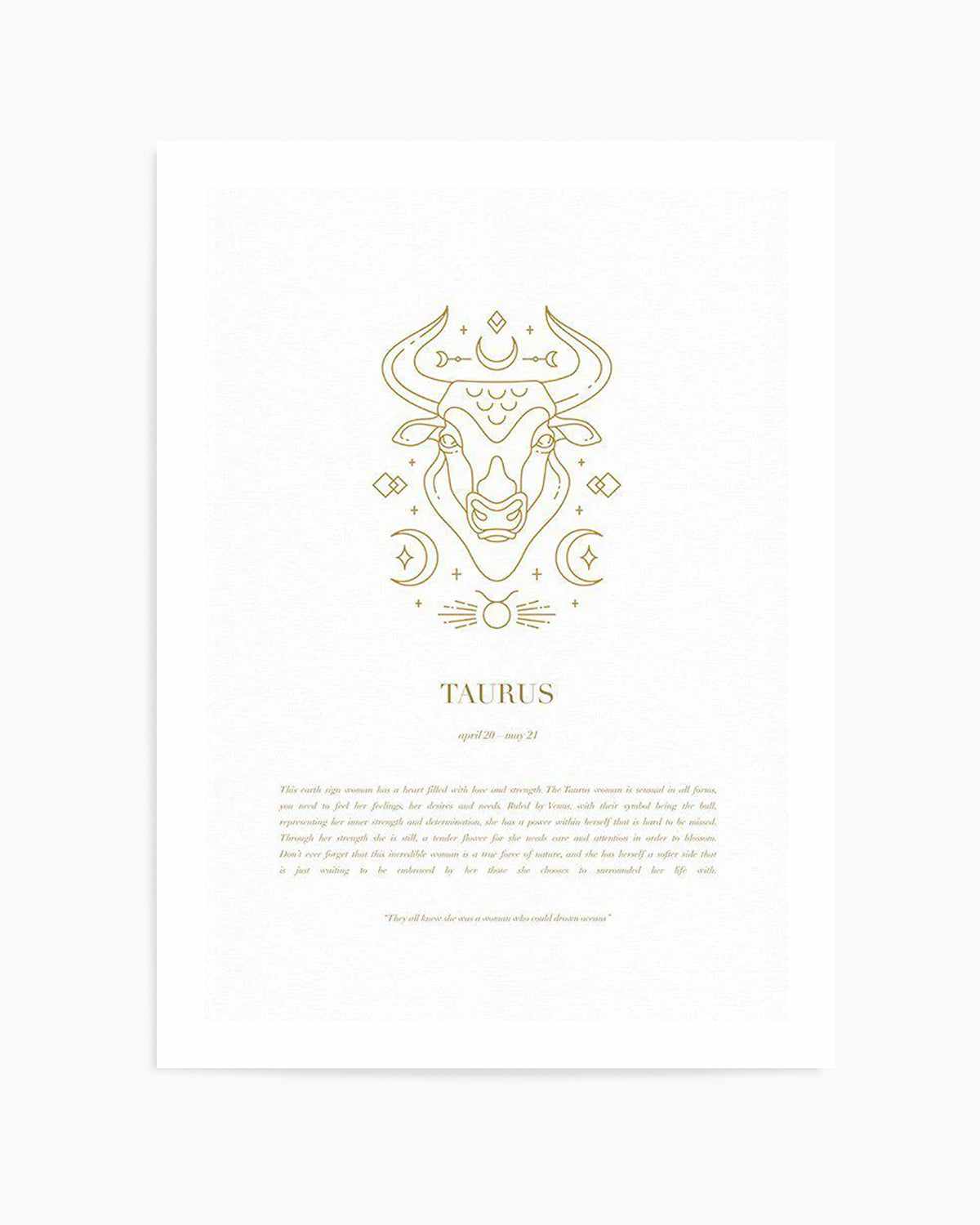 Taurus | Celestial Zodiac Art Print