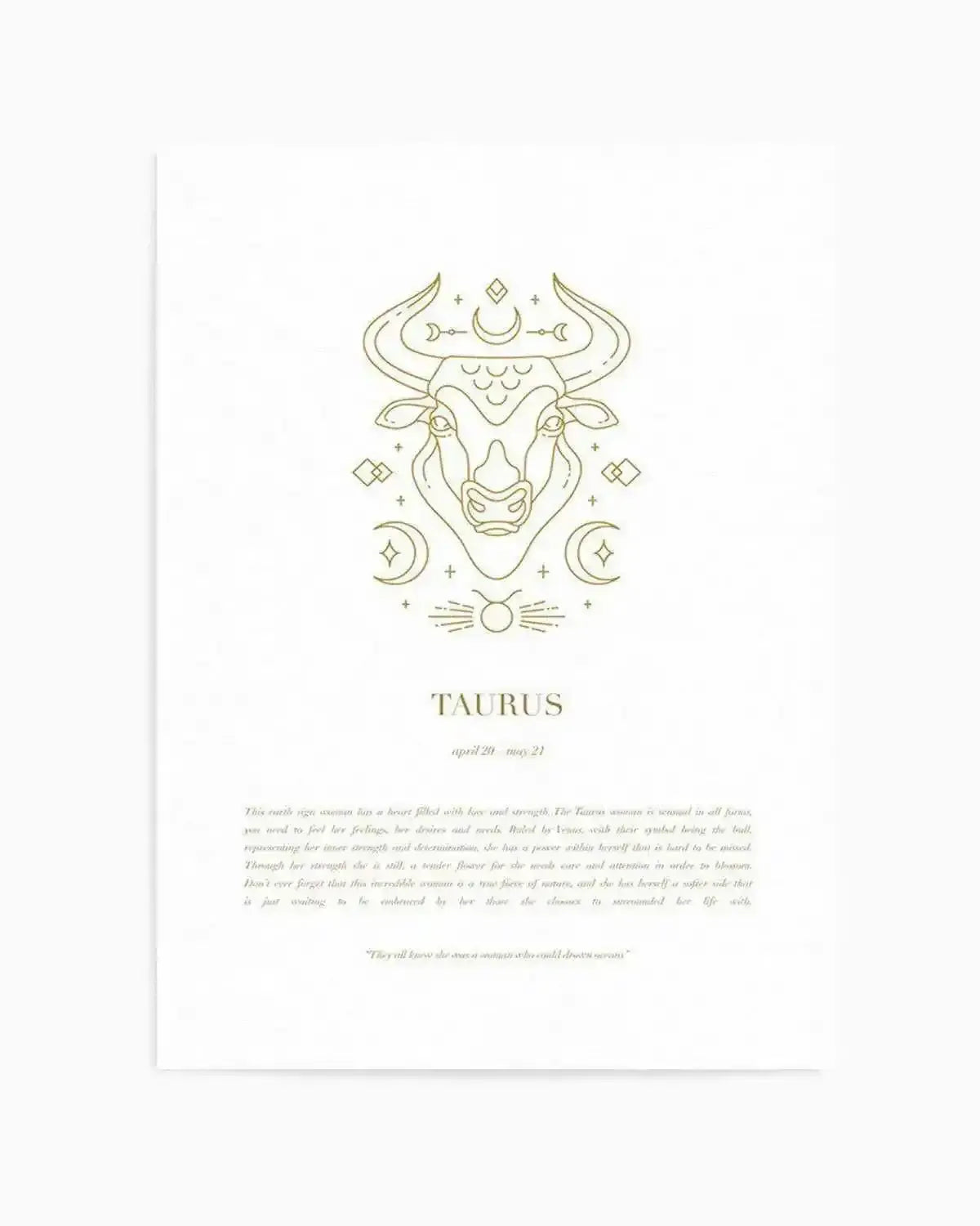 Taurus | Celestial Zodiac Art Print from Olive et Oriel where you can shop wallpaper and artworks online