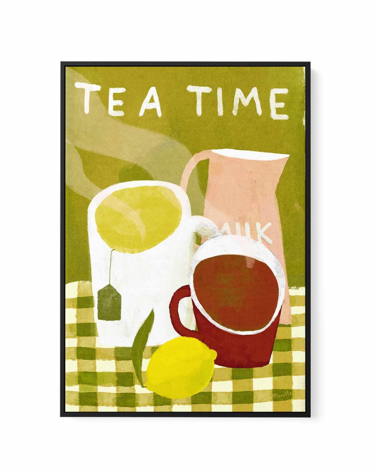 Tea Time by Marco Marella | Framed Canvas Art Print from Olive et Oriel where you can shop wallpaper and artworks online