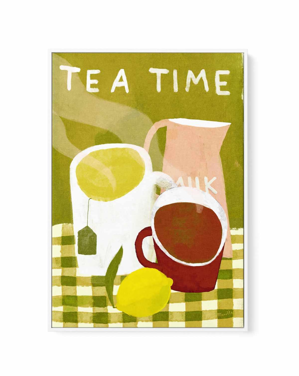Tea Time by Marco Marella | Framed Canvas Art Print from Olive et Oriel where you can shop wallpaper and artworks online