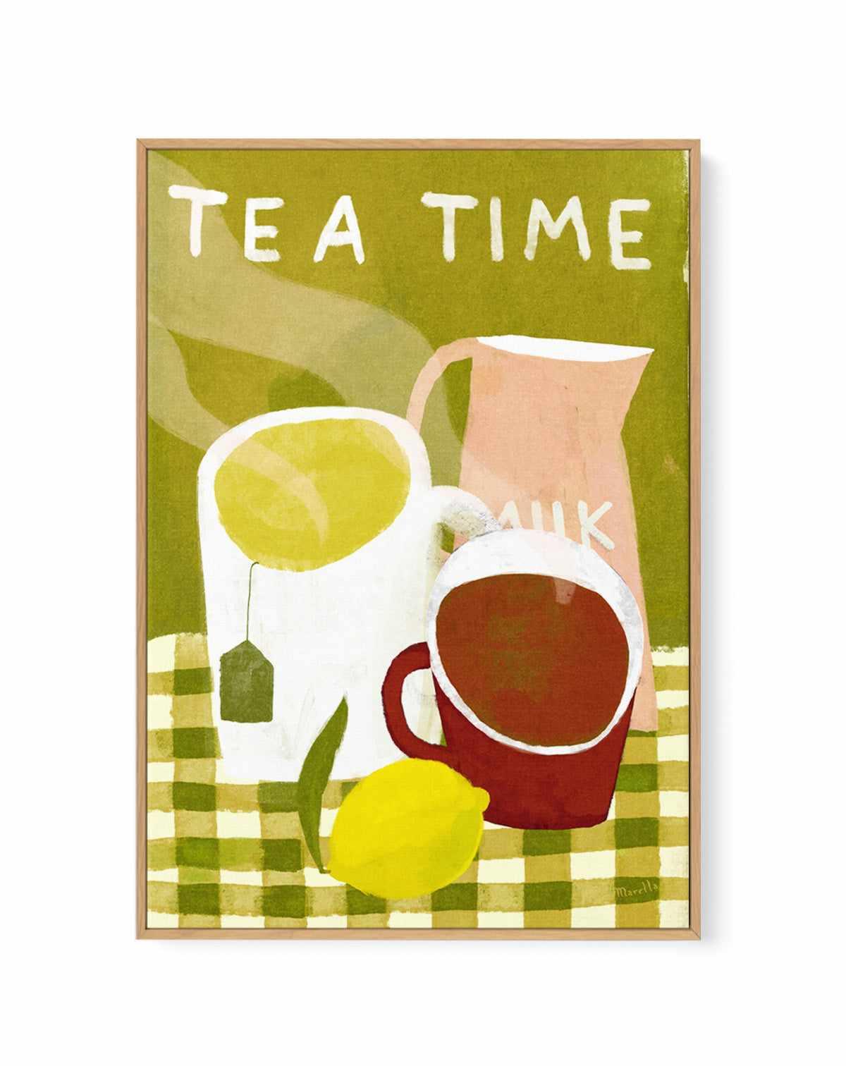 Tea Time by Marco Marella | Framed Canvas Art Print from Olive et Oriel where you can shop wallpaper and artworks online